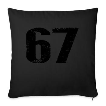 67 Number Leotard - Sofa pillowcase 17,3'' x 17,3'' (45 x 45 cm) - black - Front