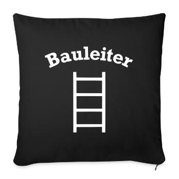 Lustiges Bauleiter Leiter Baustellen Design - Sofakissenbezug 45 x 45 cm - Schwarz - Vorne