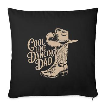 Décoration de style chapeau de cowboy pour papa danseur en ligne - Housse de coussin décorative 45 x 45 cm - noir - Devant