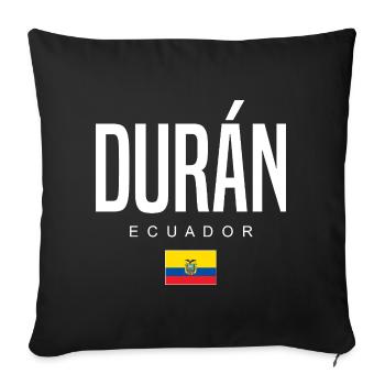 Durán Équateur Équatorien - Housse de coussin décorative 45 x 45 cm - noir - Devant
