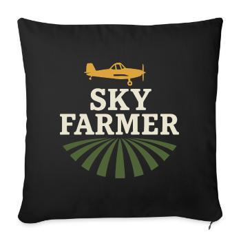 Rural Aviation Agriculture Pilot Gift - Sofa pillowcase 17,3'' x 17,3'' (45 x 45 cm) - black - Front