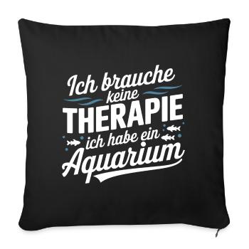 Aquarium Aquarian Fish Ornamental Fish Fan - Sofa pillowcase 17,3'' x 17,3'' (45 x 45 cm) - black - Front