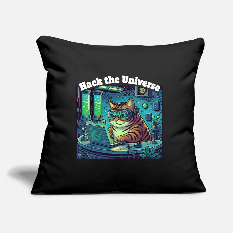 Hacker cat in the universe Sofa pillowcase 17,3'' x 17,3'' (45 x 45 cm)