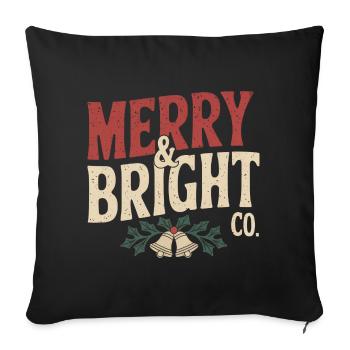 motif classique de Noël - Housse de coussin décorative 45 x 45 cm - noir - Devant