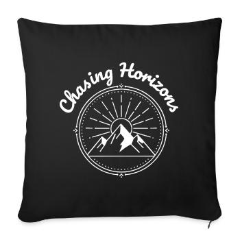 Chasing Horizons - Sofa pillowcase 17,3'' x 17,3'' (45 x 45 cm) - black - Front
