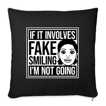 S’il s’agit d’un faux sourire, je ne vais pas le dire - Housse de coussin décorative 45 x 45 cm - noir - Devant
