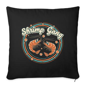 Shrimp Gang - Sofa pillowcase 17,3'' x 17,3'' (45 x 45 cm) - black - Front