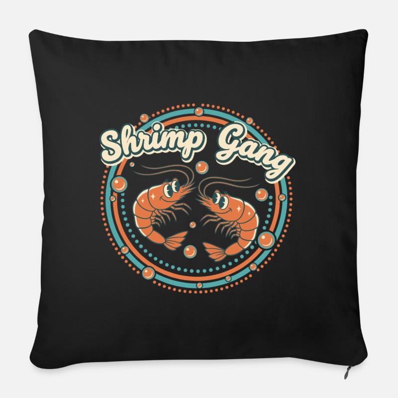 Shrimp Gang - Sofakissenbezug 45 x 45 cm - Schwarz