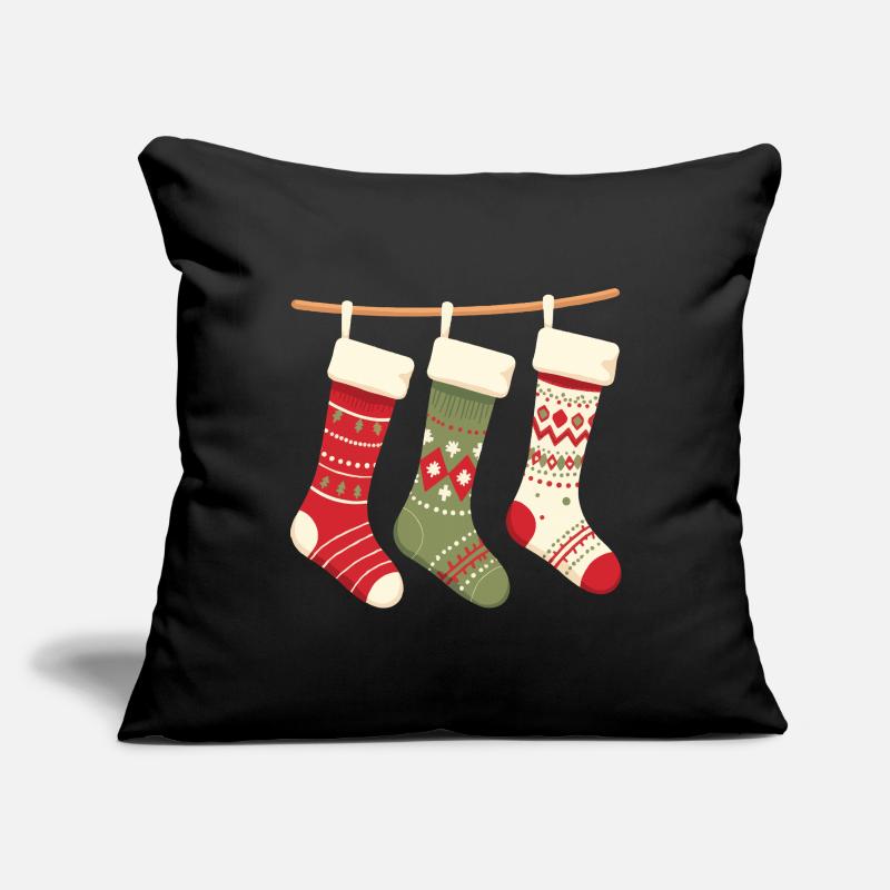 Three Stockings Christmas Pattern Sofa pillowcase 17,3'' x 17,3'' (45 x 45 cm)