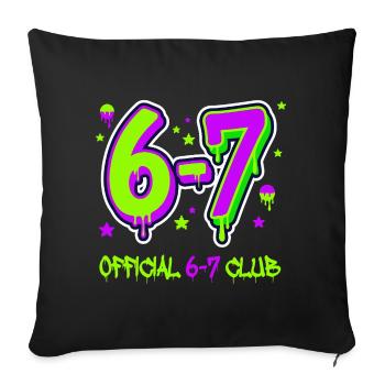 Club officiel 6-7 - Housse de coussin décorative 45 x 45 cm - noir - Devant