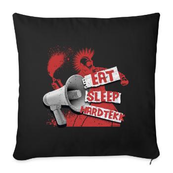 Hardtekk Tekke Allemagne de l’Est - Housse de coussin décorative 45 x 45 cm - noir - Devant