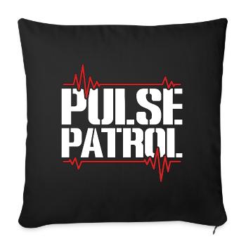 Technicien en Cardiopathie Pulse Patrol, Échographiste Cardiaque - Housse de coussin décorative 45 x 45 cm - noir - Devant