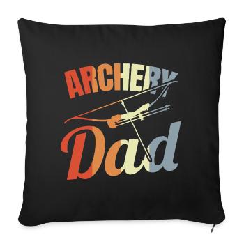 Archer father - Sofa pillowcase 17,3'' x 17,3'' (45 x 45 cm) - black - Front