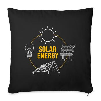 Solar Cells Solar Energy Renewable Energies - Sofa pillowcase 17,3'' x 17,3'' (45 x 45 cm) - black - Front