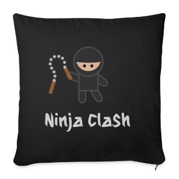 Ninja Fight Sport MMA - Sofa pillowcase 17,3'' x 17,3'' (45 x 45 cm) - black - Front