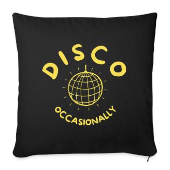 Disco occasionnellement - Ensemble ensemble rétrojaune - Housse de coussin décorative 45 x 45 cm - noir - Devant