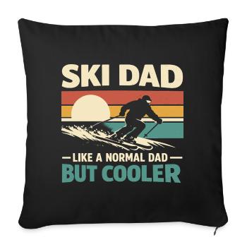 Funny Ski Dad Vintage Gift for Dad - Sofa pillowcase 17,3'' x 17,3'' (45 x 45 cm) - black - Front