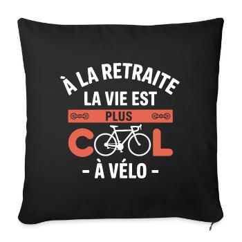 Retirement Life Is Cooler Bike Gift Bike - Sofa pillowcase 17,3'' x 17,3'' (45 x 45 cm) - black - Front