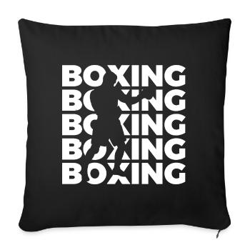 Boxing - Sofa pillowcase 17,3'' x 17,3'' (45 x 45 cm) - black - Front