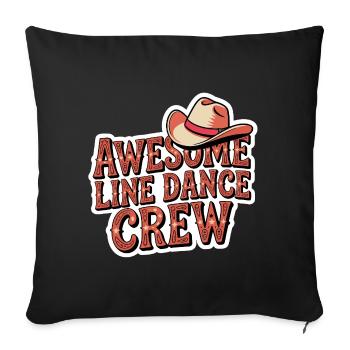 Fantastic line dance crew - Sofa pillowcase 17,3'' x 17,3'' (45 x 45 cm) - black - Front