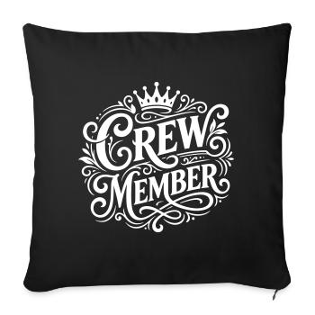 Membre d’équipage Krone - Housse de coussin décorative 45 x 45 cm - noir - Devant