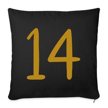 14 - Sofakissenbezug 45 x 45 cm - Schwarz - Vorne