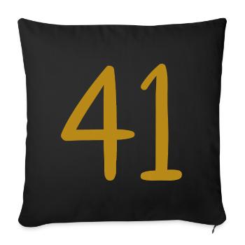 41 - Sofakissenbezug 45 x 45 cm - Schwarz - Vorne