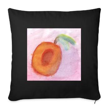 Pfirsisch_Wasserfarben - Housse de coussin décorative 45 x 45 cm - noir - Devant