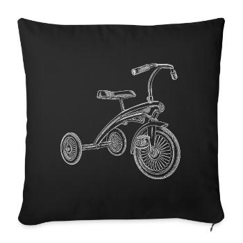 Tricycle - Housse de coussin décorative 45 x 45 cm - noir - Devant