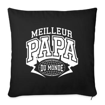 Meilleur Papa Du Monde - Housse de coussin décorative 45 x 45 cm - noir - Devant