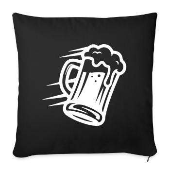 Beer beer glass icon - Sofa pillowcase 17,3'' x 17,3'' (45 x 45 cm) - black - Front