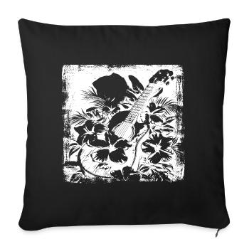 Guitar graphics - Sofa pillowcase 17,3'' x 17,3'' (45 x 45 cm) - black - Front