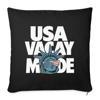 USA Vacay Fashion Statue Design - Sofa pillowcase 17,3'' x 17,3'' (45 x 45 cm) - black - Front