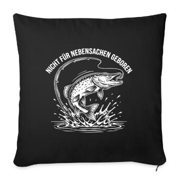 Angeln Humor - Sofakissenbezug 45 x 45 cm - Schwarz - Vorne