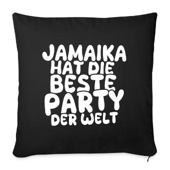 Jamaika - Sofakissenbezug 45 x 45 cm - Schwarz - Vorne