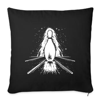 Bowling - Sofa pillowcase 17,3'' x 17,3'' (45 x 45 cm) - black - Front