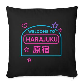Welcome to Harajuku - Housse de coussin décorative 45 x 45 cm - noir - Devant