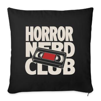 Club de nerds d’horreur VHS - Housse de coussin décorative 45 x 45 cm - noir - Devant