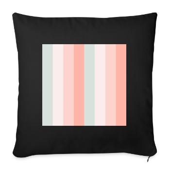Palette de rayures verticales pastel - Housse de coussin décorative 45 x 45 cm - noir - Devant
