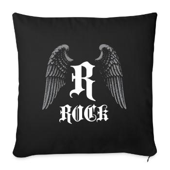 Logo Gothic Rock Ailé - Housse de coussin décorative 45 x 45 cm - noir - Devant