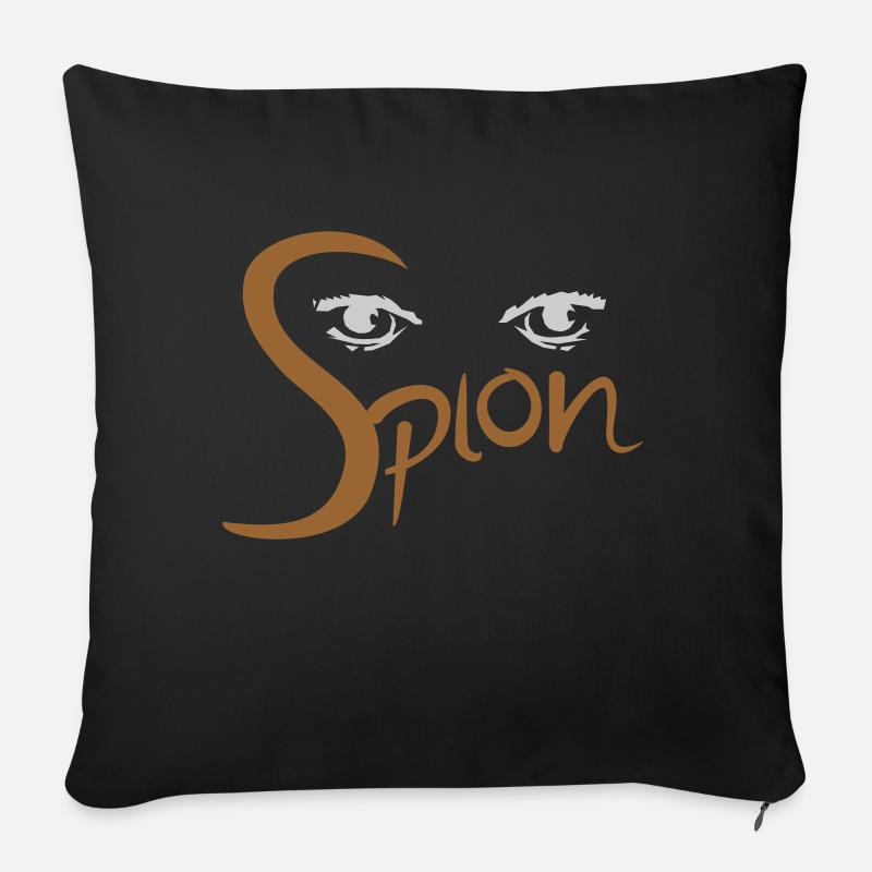 Spion - Sofakissenbezug 45 x 45 cm - Schwarz
