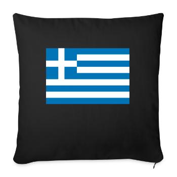 greece - Sofa pillowcase 17,3'' x 17,3'' (45 x 45 cm) - black - Front