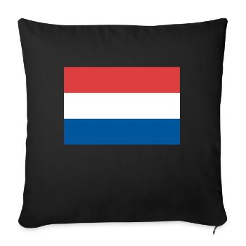 Netherlands - Sofa pillowcase 17,3'' x 17,3'' (45 x 45 cm) - black - Front