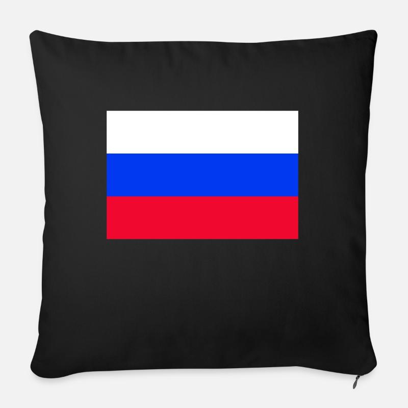 Russia - Sofa pillowcase 17,3'' x 17,3'' (45 x 45 cm) - black