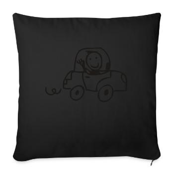 cars © - Sofakissenbezug 45 x 45 cm - Schwarz - Vorne