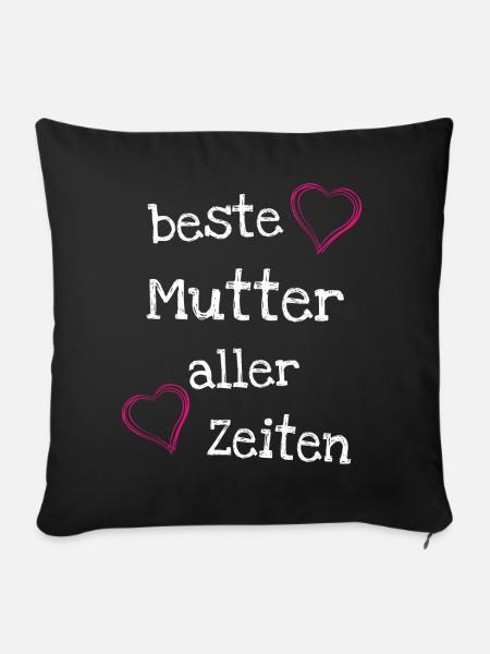 Beste Mutter aller Zeiten - Sofakissenbezug 45 x 45 cm - Schwarz
