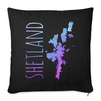 Shetland Islands - Sofa pillowcase 17,3'' x 17,3'' (45 x 45 cm) - black - Front