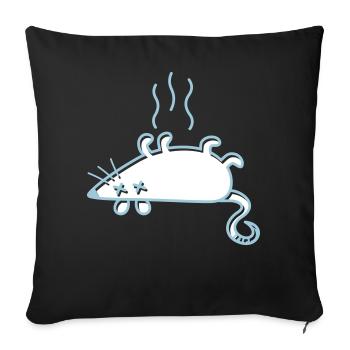 A Dead Mouse - Sofa pillowcase 17,3'' x 17,3'' (45 x 45 cm) - black - Front