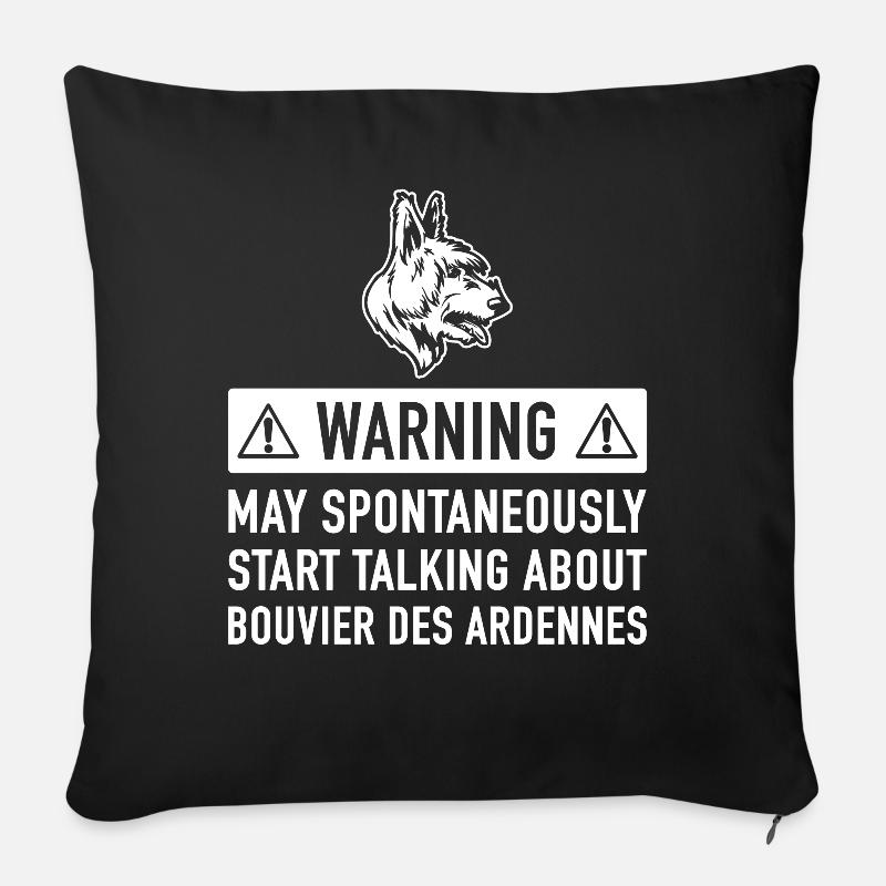 Lustige Bouvier Des Ardennes-Geschenk-Idee - Sofakissenbezug 45 x 45 cm - Schwarz