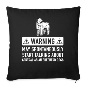 Lustige Central Asian Shepherd Dog-Geschenk-Idee - Sofakissenbezug 45 x 45 cm - Schwarz - Vorne